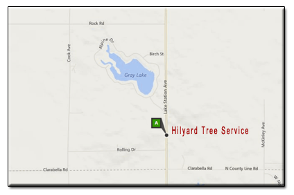 Map to Hilyard Tree Service